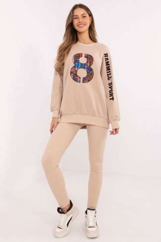 Beige Set in Pants, Trousers, Shorts with