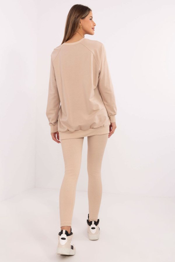 Beige Set in Pants, Trousers, Shorts with