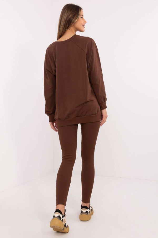 Brown Set in Pants, Trousers, Shorts with