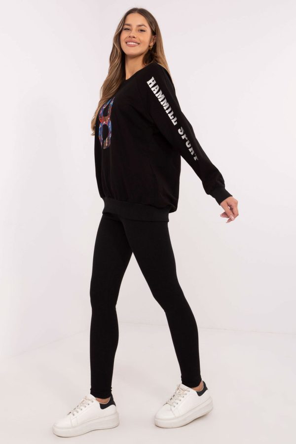 Black Set in Pants, Trousers, Shorts with