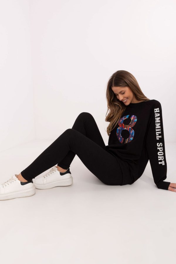 Black Set in Pants, Trousers, Shorts with