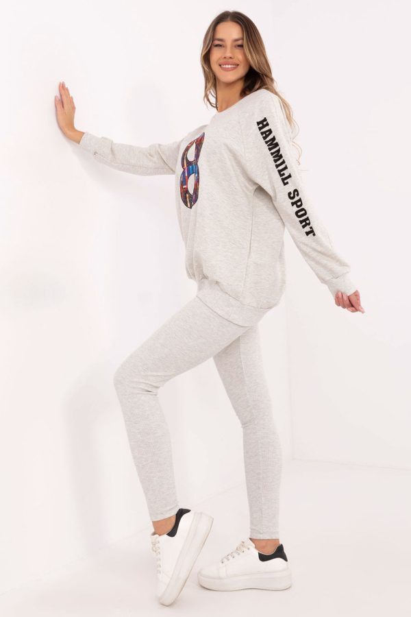 Grey Set in Pants, Trousers, Shorts with