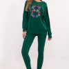 Green Set in Pants, Trousers, Shorts with