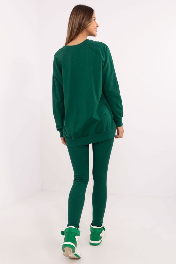 Green Set in Pants, Trousers, Shorts with