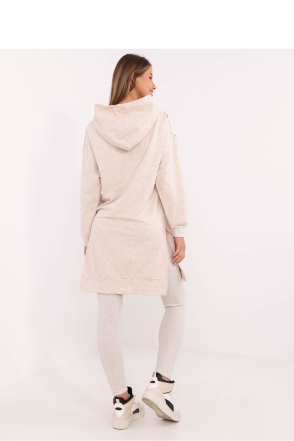 Beige Set in Pants, Trousers, Shorts with Cotton and Spandex