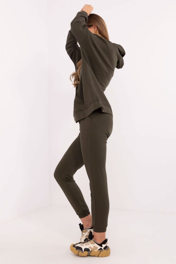 Green Set in Pants, Trousers, Shorts with Cotton and Polyester