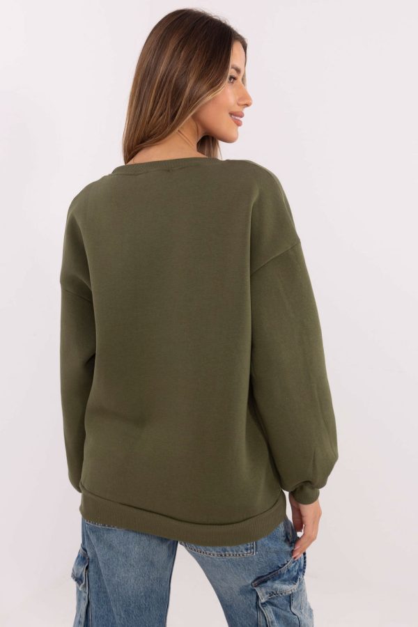 Green Sweatshirt in Sweatshirts For Women with Cotton and Polyester