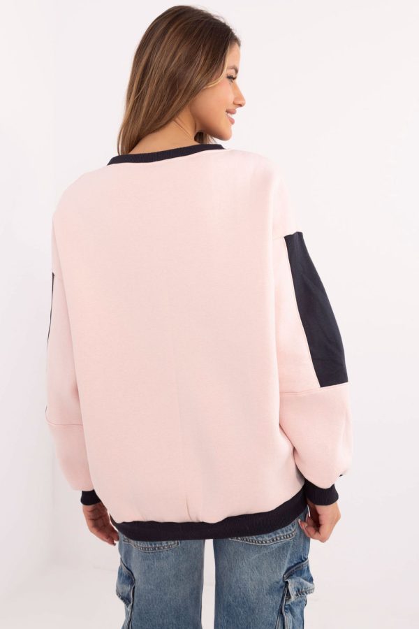 Pink Sweatshirt in Sweatshirts For Women with Cotton and Polyester