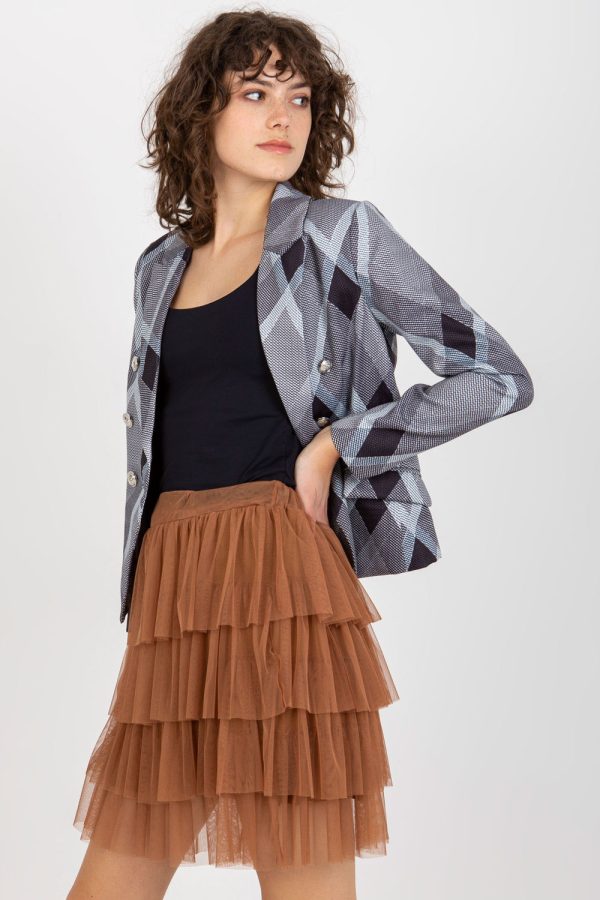 Brown Short Skirt in Skirts with Polyester and Viscose