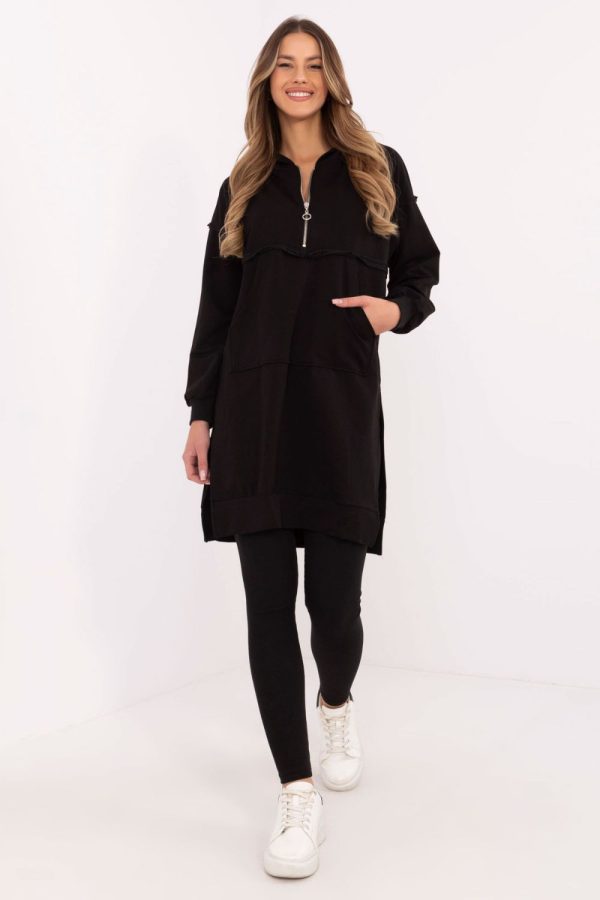 Black Set in Pants, Trousers, Shorts with Cotton and Spandex