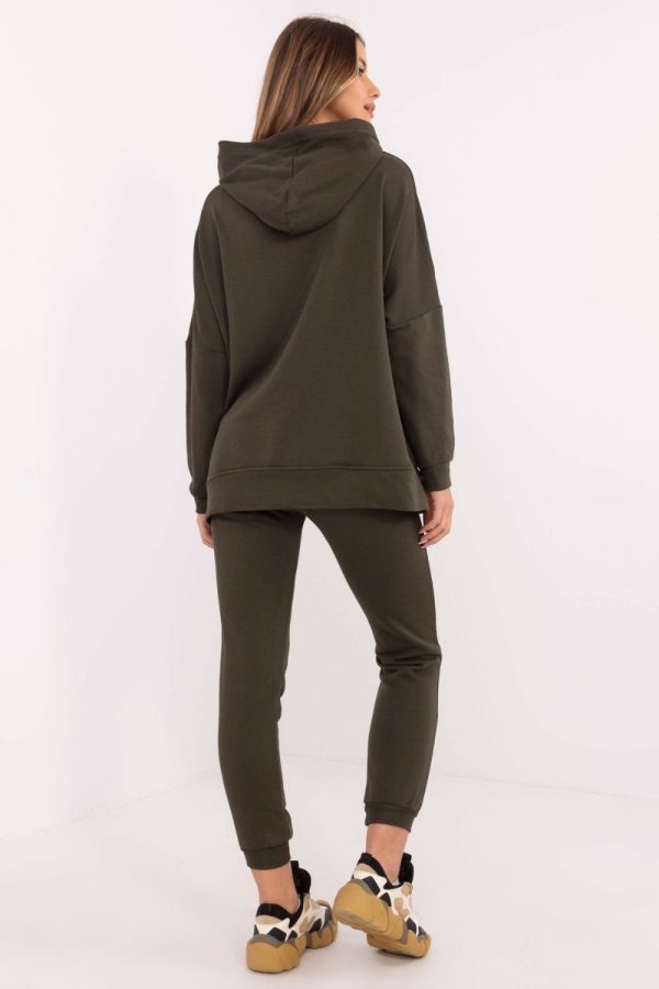 Green Set in Pants, Trousers, Shorts with Cotton and Polyester