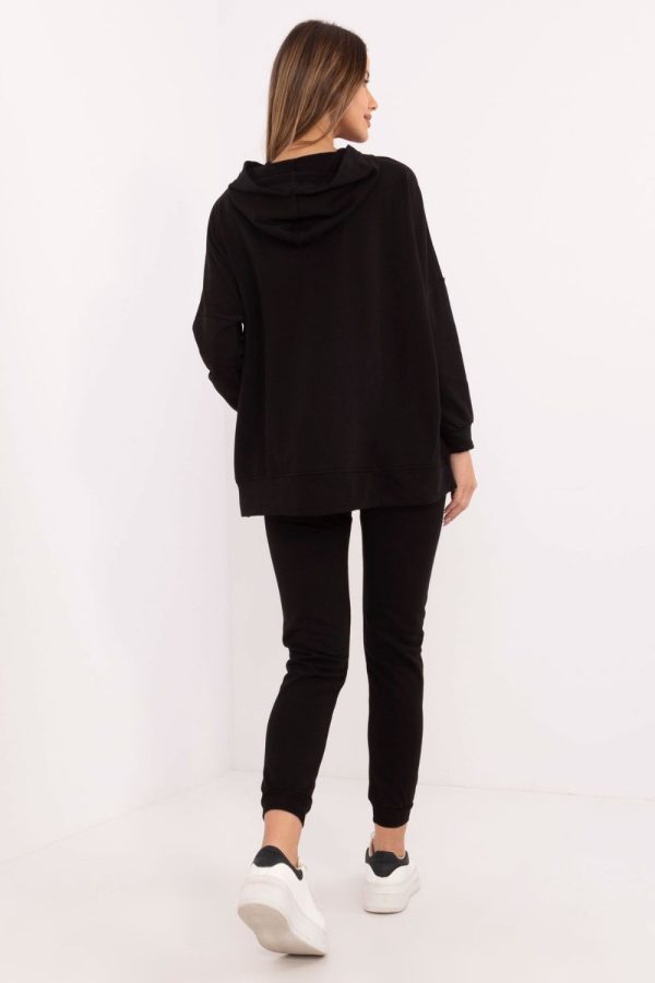 Black Set in Pants, Trousers, Shorts with Cotton and Polyester