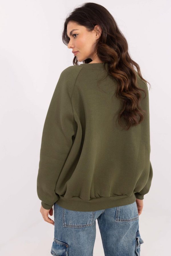 Green Sweatshirt in Sweatshirts For Women with Cotton and Polyester