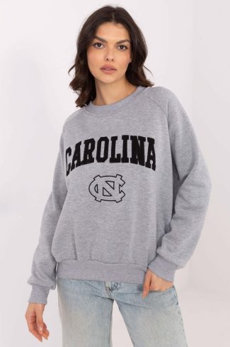 Grey Sweatshirt in Sweatshirts For Women with Cotton and Polyester