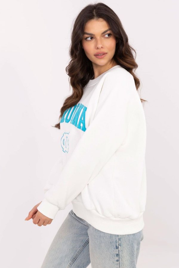 Beige Sweatshirt in Sweatshirts For Women with Cotton and Polyester