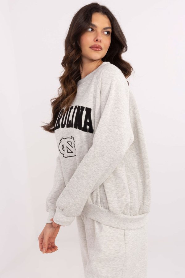 Grey Sweatshirt in Sweatshirts For Women with Cotton and Polyester
