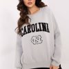 Grey Sweatshirt in Sweatshirts For Women with Cotton and Polyester