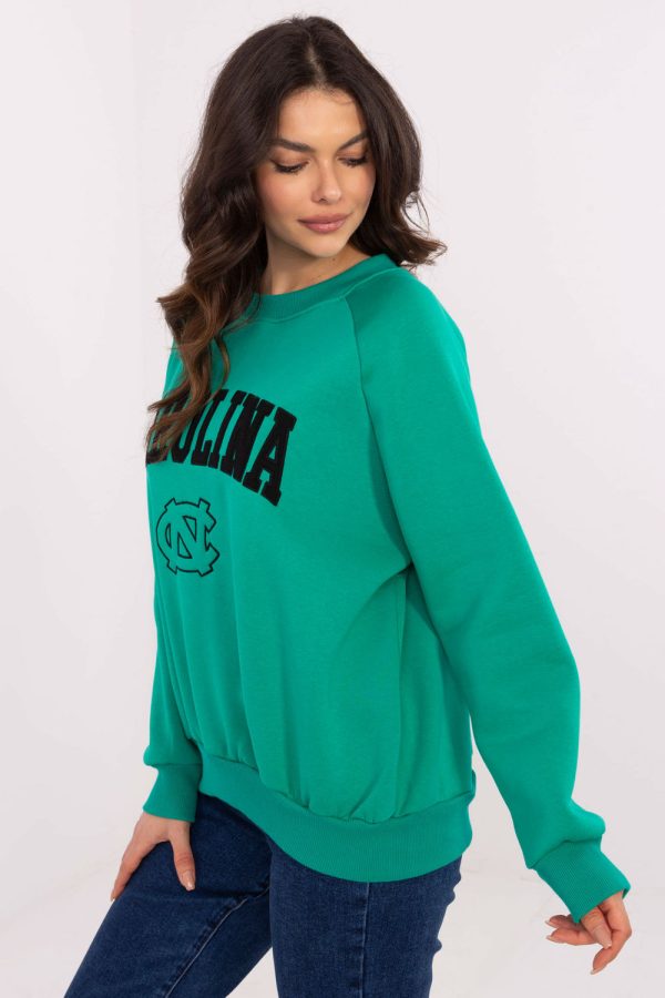 Blue Sweatshirt in Sweatshirts For Women with Cotton and Polyester