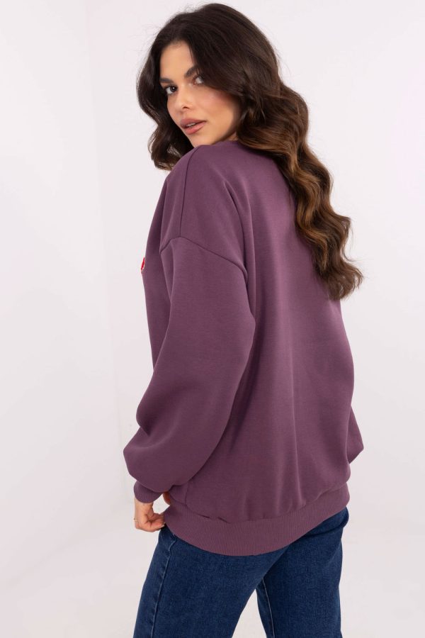 Violet Sweatshirt in Sweatshirts For Women with Cotton and Polyester