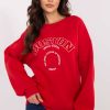 Red Sweatshirt in Sweatshirts For Women with Cotton and Polyester