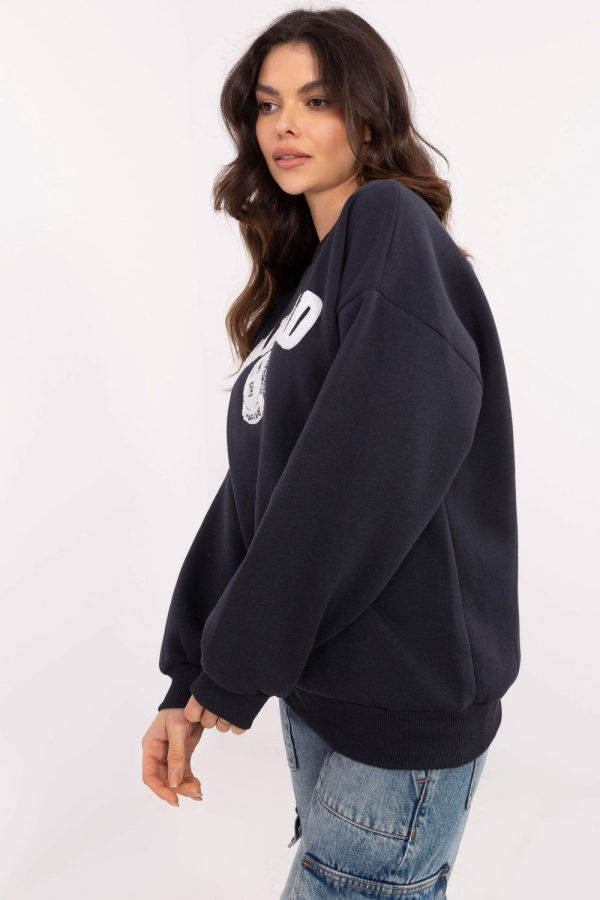 Grey Sweatshirt in Sweatshirts For Women with Cotton and Polyester