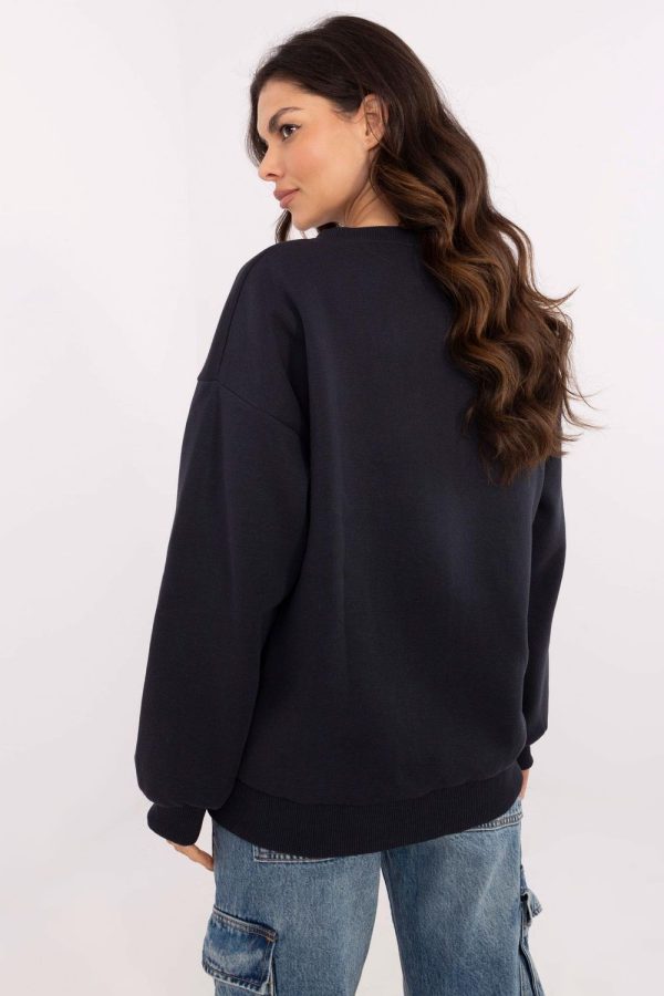Grey Sweatshirt in Sweatshirts For Women with Cotton and Polyester