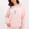 Pink Sweatshirt in Sweatshirts For Women with Cotton and Polyester