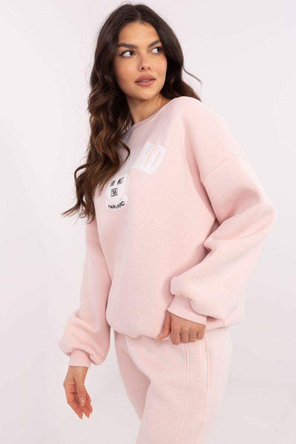 Pink Sweatshirt in Sweatshirts For Women with Cotton and Polyester