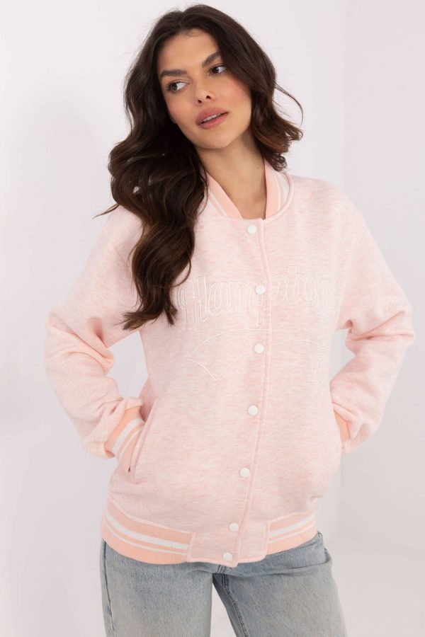 Pink Sweatshirt in Sweatshirts For Women with Cotton and Polyester