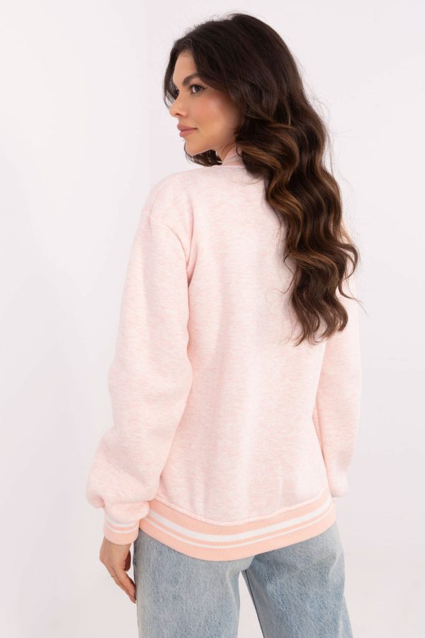 Pink Sweatshirt in Sweatshirts For Women with Cotton and Polyester