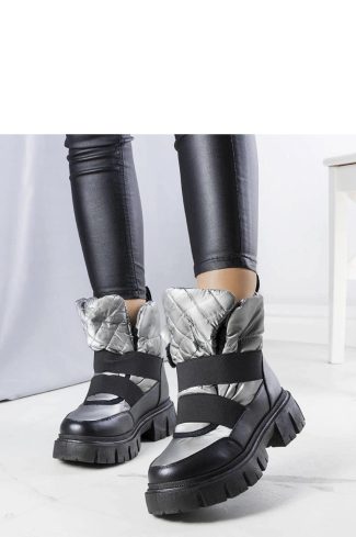 Grey Boots.Heel Height