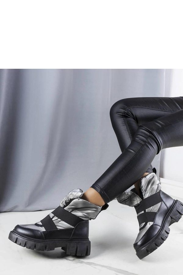Grey Boots.Heel Height