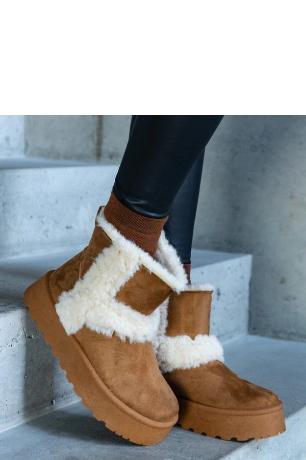 Brown Snow Boots in Women`s Ankle Boots & Booties with Fabric and Heel Height
