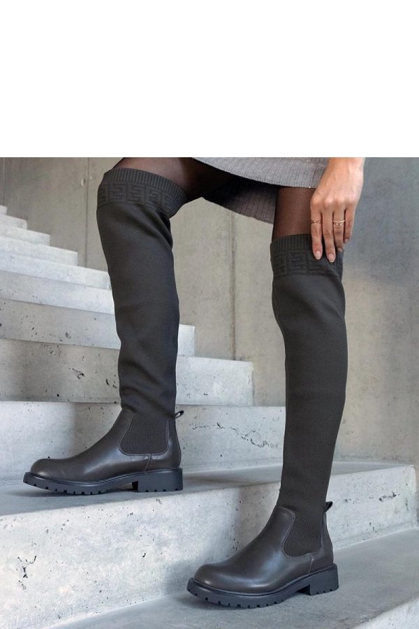 Green Heel Boots....Fabric and Heel Height