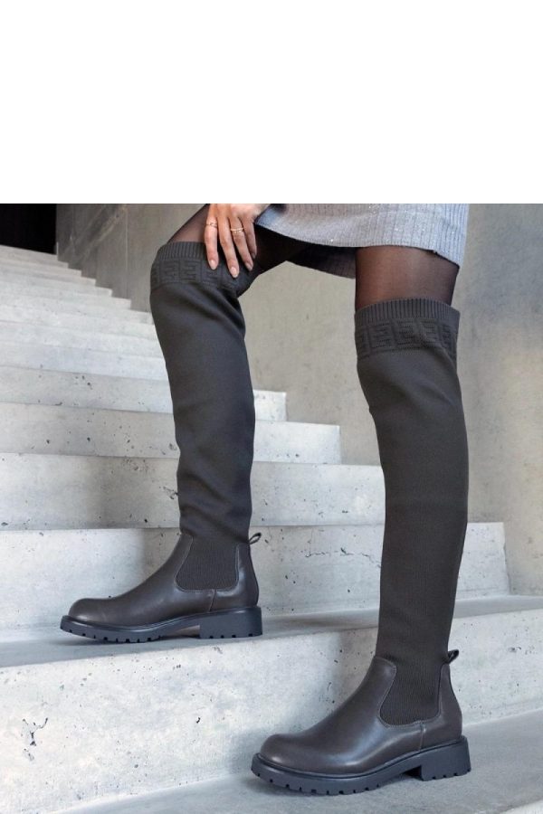 Green Heel Boots....Fabric and Heel Height
