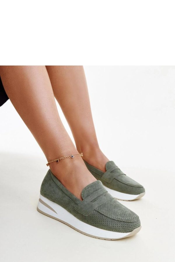 Green Half Shoes in Women`s Ankle Boots & Booties with Fabric and Heel Height