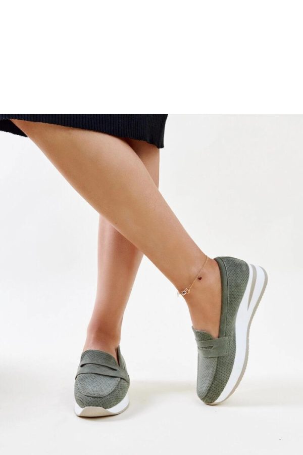 Green Half Shoes in Women`s Ankle Boots & Booties with Fabric and Heel Height