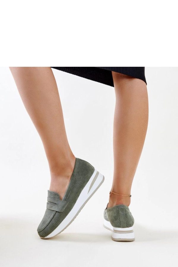 Green Half Shoes in Women`s Ankle Boots & Booties with Fabric and Heel Height
