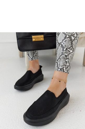 1057856 Black Half Shoes.Fabric and Heel Height