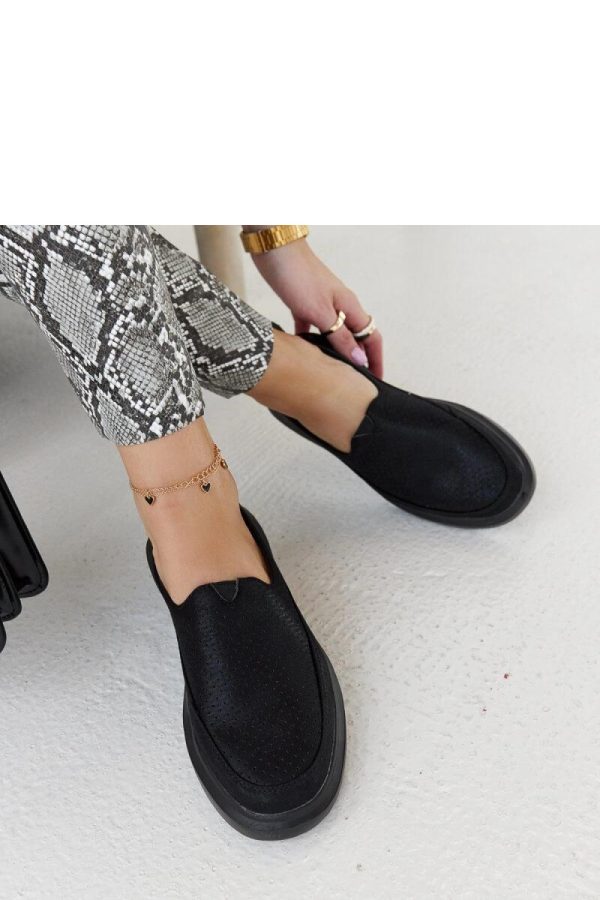 Black Half Shoes.Fabric and Heel Height