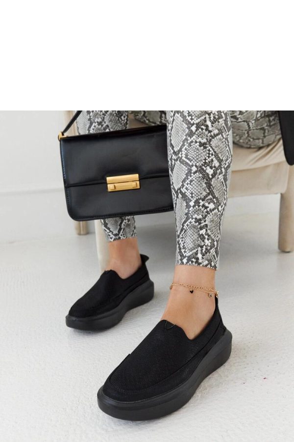 Black Half Shoes.Fabric and Heel Height