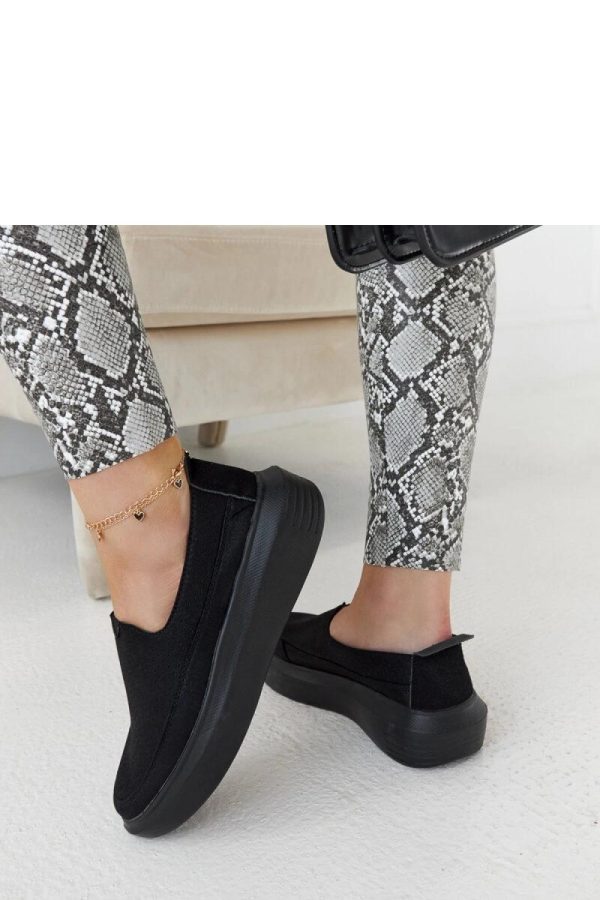 Black Half Shoes.Fabric and Heel Height