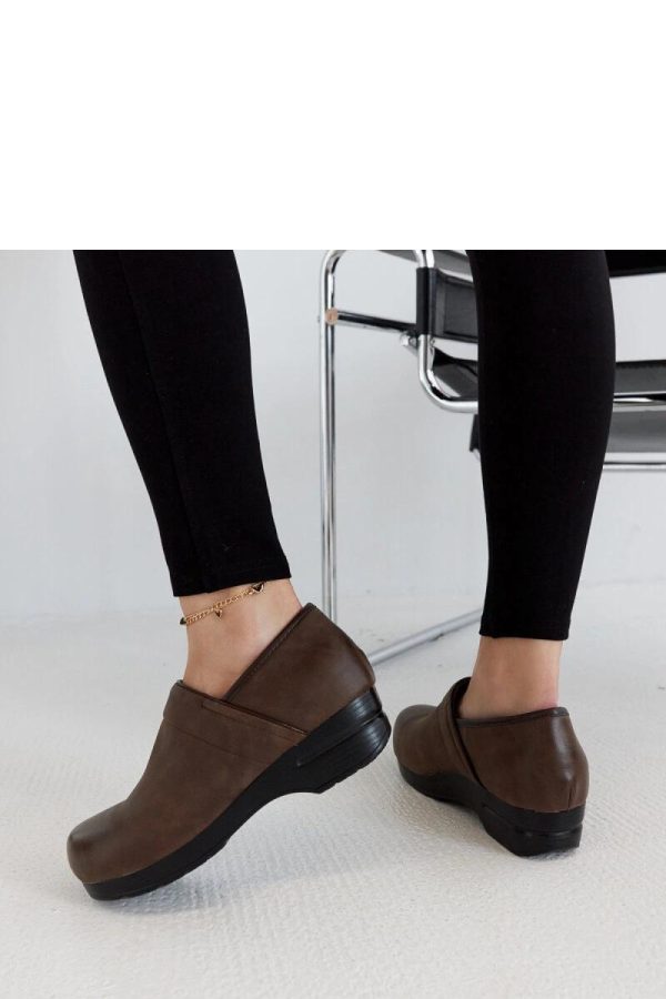 Brown Half Shoes in Women`s Ankle Boots & Booties with Fabric and Heel Height