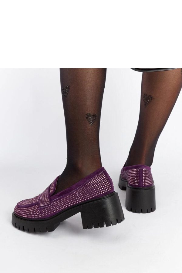 Violet Half Shoes in Women`s Ankle Boots & Booties with Fabric and Heel Height