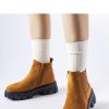 1057908 Brown Boots.Fabric and Heel Height