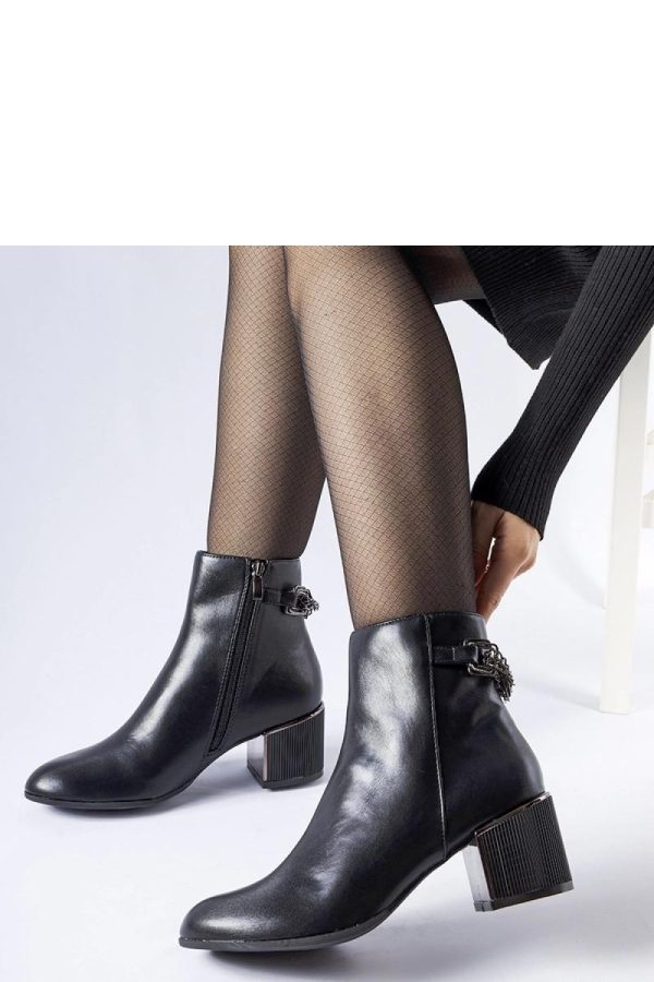 Black Heel Boots in Women`s Ankle Boots & Booties with Fabric and Heel Height