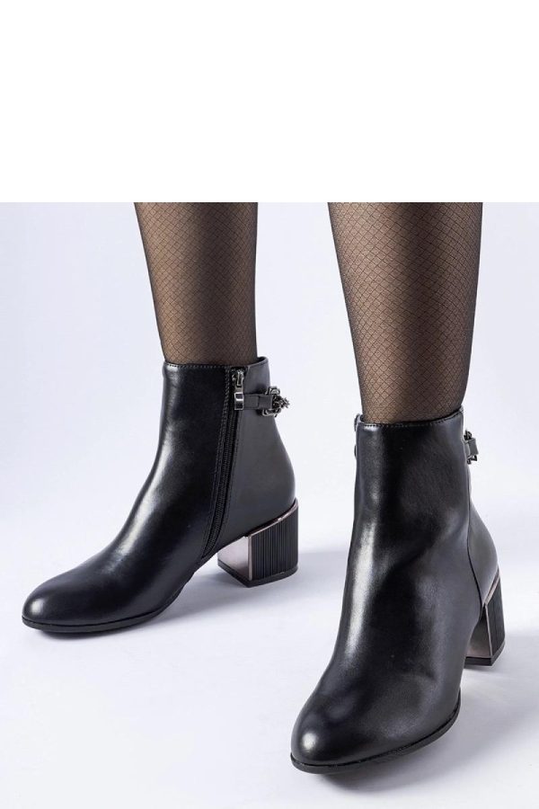 Black Heel Boots in Women`s Ankle Boots & Booties with Fabric and Heel Height