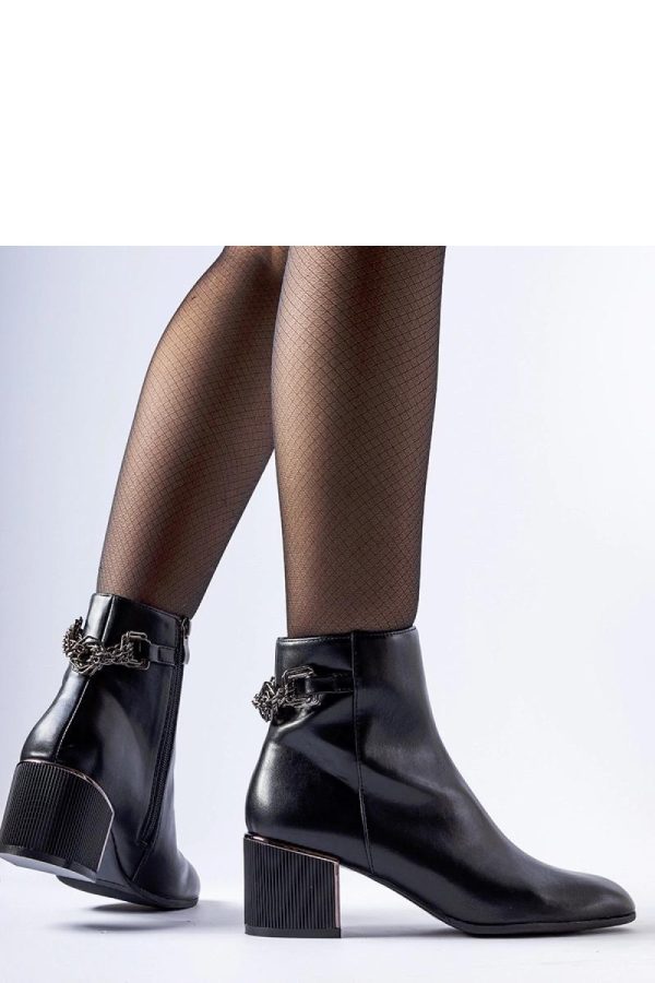 Black Heel Boots in Women`s Ankle Boots & Booties with Fabric and Heel Height