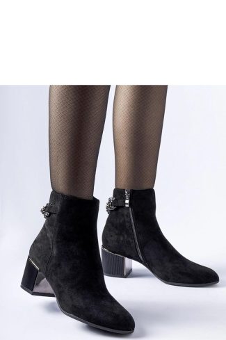Black Heel Boots in Women`s Ankle Boots & Booties with Fabric and Heel Height