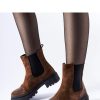 Brown Boots.Fabric and Heel Height
